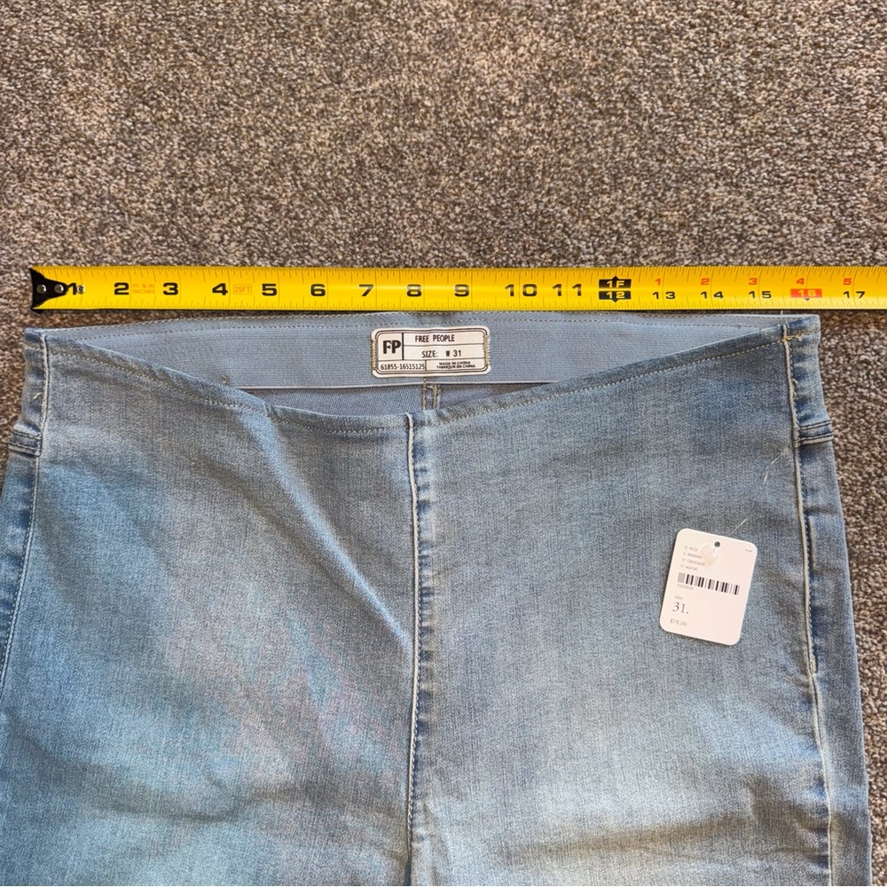 Free People Light Blue Wide Leg Jeans New With Tags NWT Women’s Size W31 - Picture 9 of 12